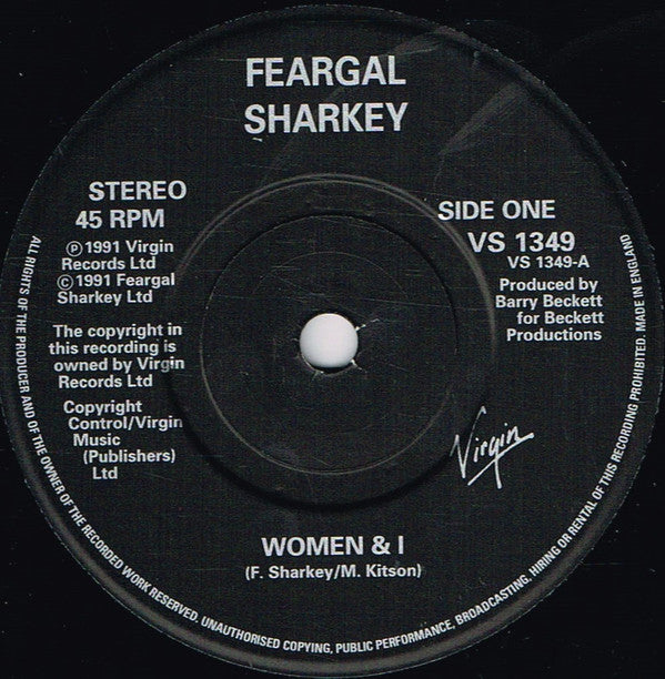 Feargal Sharkey : Women & I (7", Single)