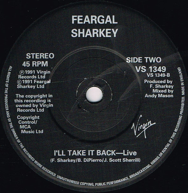 Feargal Sharkey : Women & I (7", Single)