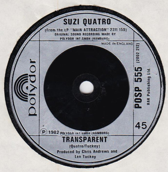 Suzi Quatro : Main Attraction (7")