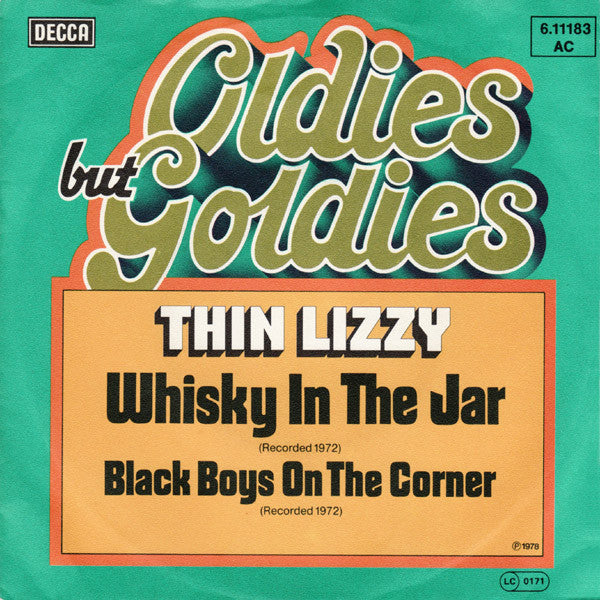 Thin Lizzy : Whisky In The Jar / Black Boys On The Corner (7", Single, RE)