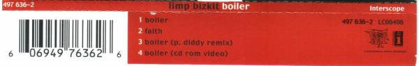 Limp Bizkit : Boiler (CD, Single, Enh)