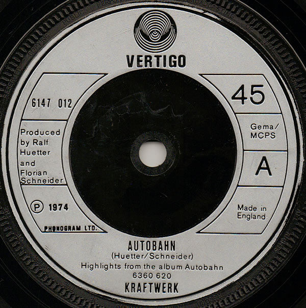 Kraftwerk : Autobahn (7", Single, Inj)