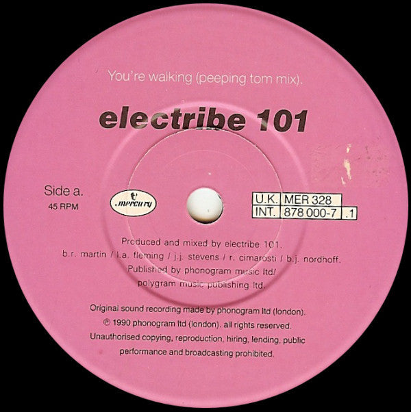 Electribe 101 : You're Walking (7", Single)