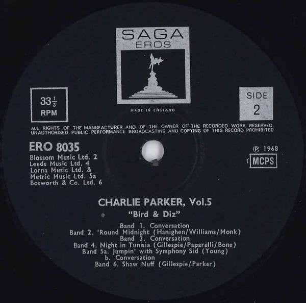 Charlie Parker : Vol. 5 / Bird And Diz (LP, Comp)