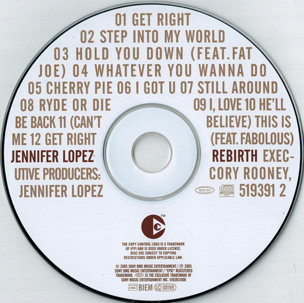 Jennifer Lopez : Rebirth (CD, Album, Copy Prot., Enh + DVD-V, PAL + Ltd)