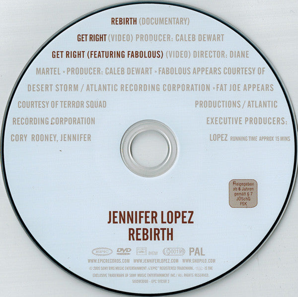 Jennifer Lopez : Rebirth (CD, Album, Copy Prot., Enh + DVD-V, PAL + Ltd)