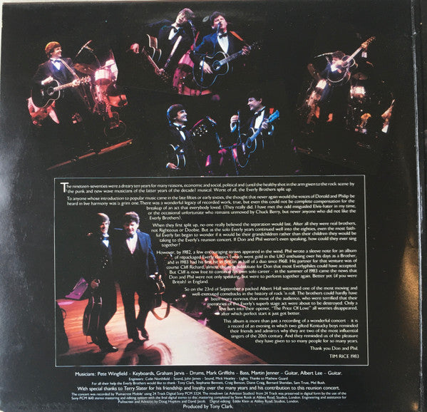 The Everly Brothers* : Reunion Concert (Recorded Live At The Albert Hall September 23rd 1983) (2xLP, Album, Gat)