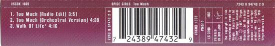 Spice Girls : Too Much (CD, Single, CD2)