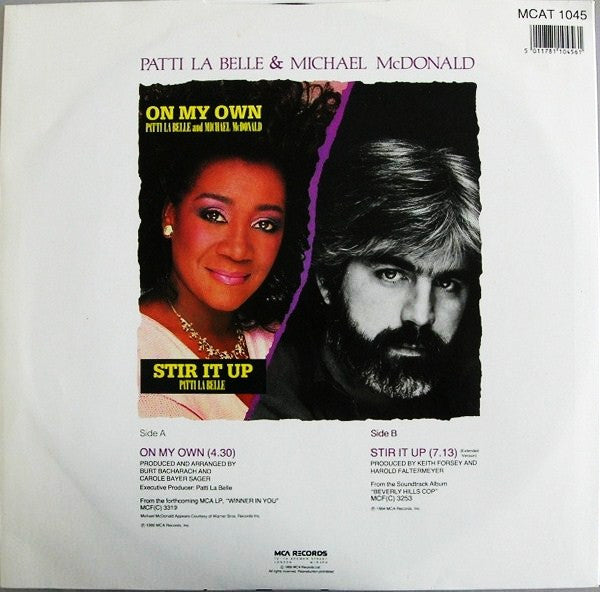 Patti LaBelle And Michael McDonald : On My Own (12" Version) (12")