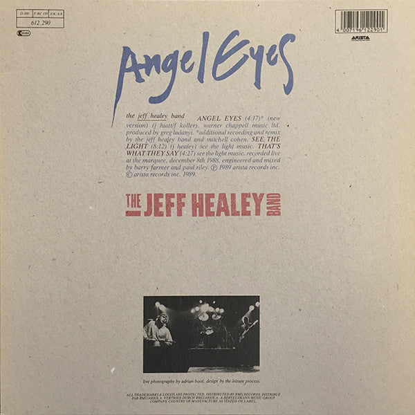 The Jeff Healey Band : Angel Eyes (10", EP)