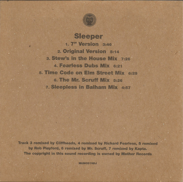 Audioweb : Sleeper (CD, Single, Promo)