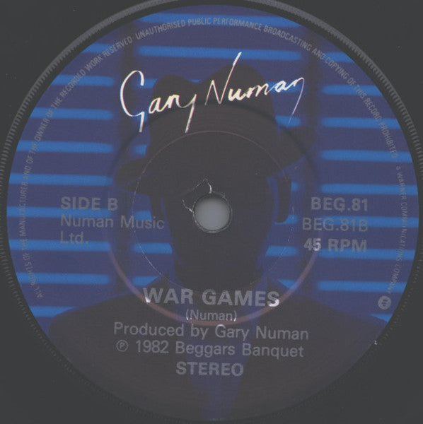 Gary Numan : White Boys And Heroes (7", Single)
