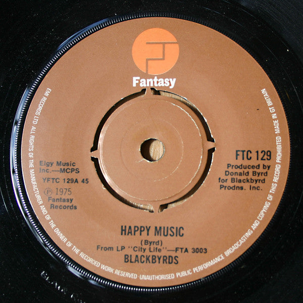 Blackbyrds* : Happy Music (7", Single)