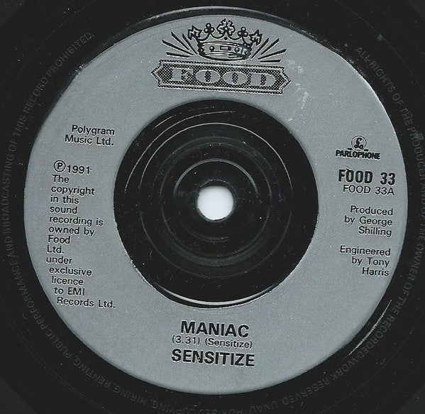 Sensitize (2) : Maniac (7", Single)