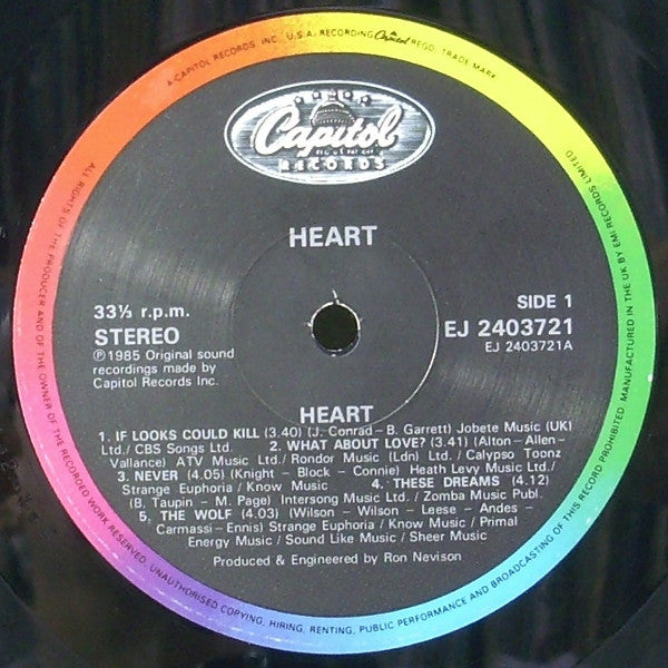 Heart : Heart (LP, Album)