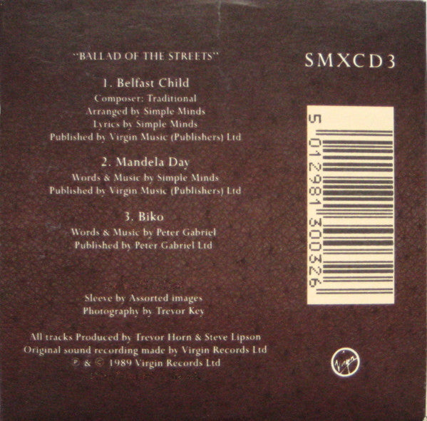 Simple Minds : Ballad Of The Streets (CD, Mini, EP)