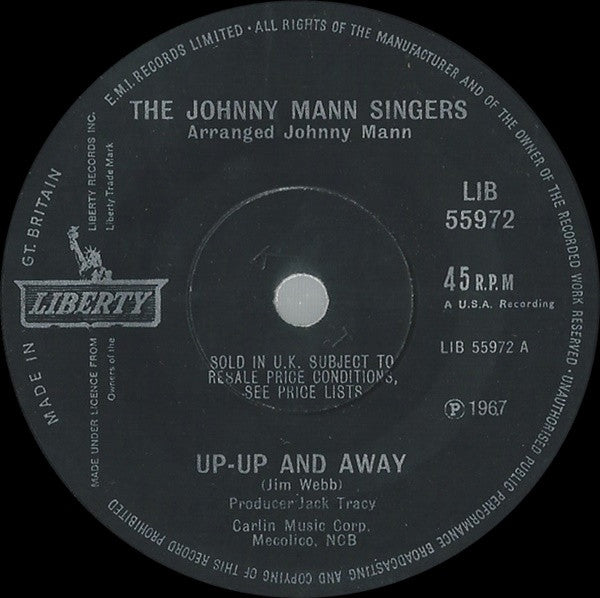 The Johnny Mann Singers : Up-up And Away (7", Single)