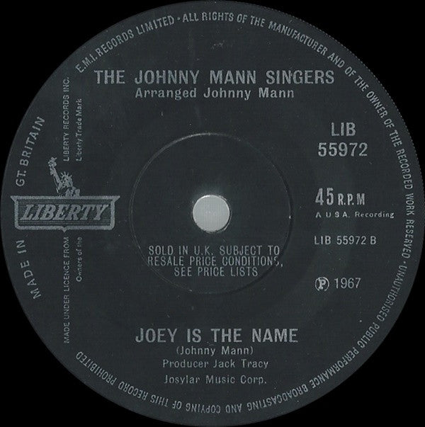 The Johnny Mann Singers : Up-up And Away (7", Single)