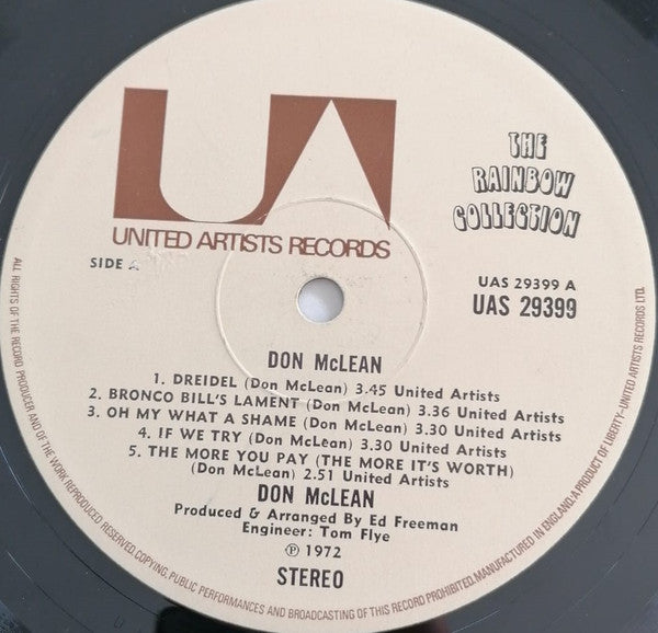 Don McLean : Don McLean (LP, Album)