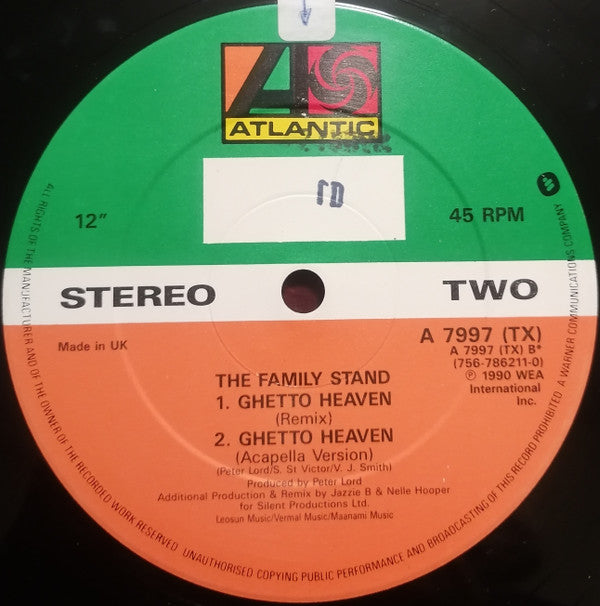 The Family Stand : Ghetto Heaven (12")