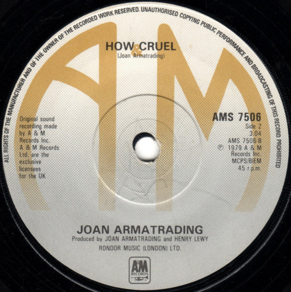 Joan Armatrading : Rosie / How Cruel (7", Single)