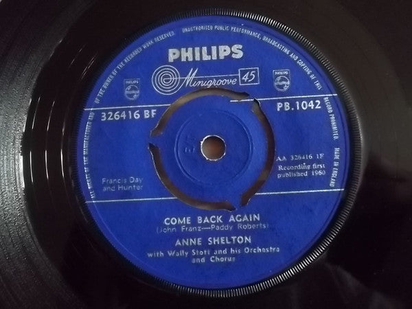 Anne Shelton : Come Back Again (7")