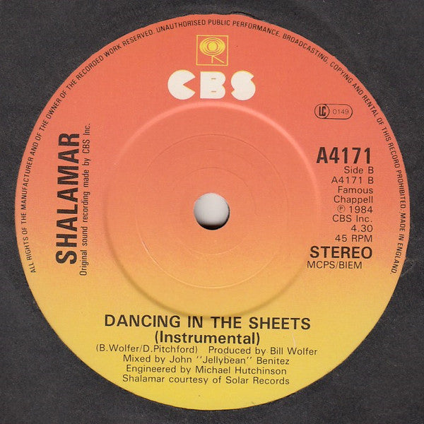 Shalamar : Dancing In The Sheets (7")