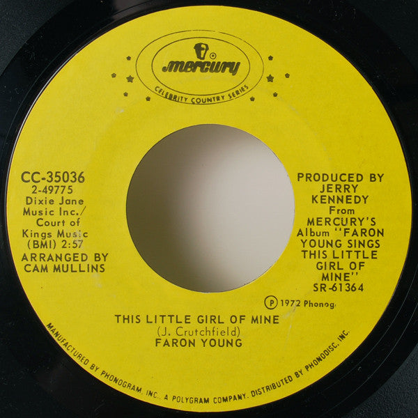 Faron Young : It's Four In The Morning / This Little Girl Of Mine (7", Single)