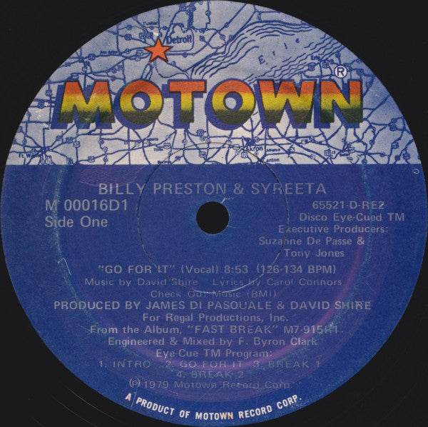 Billy Preston & Syreeta : Go For It (12", Single)