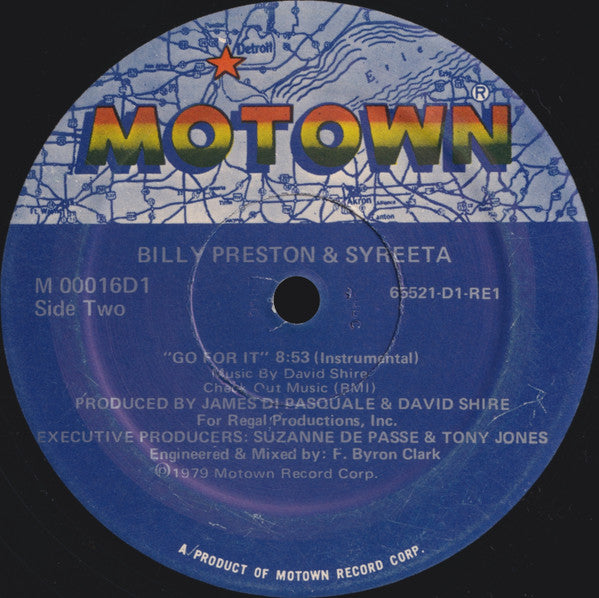 Billy Preston & Syreeta : Go For It (12", Single)