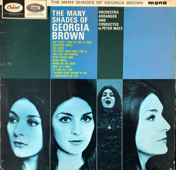 Georgia Brown : The Many Shades of Georgia Brown  (LP, Album, Mono)