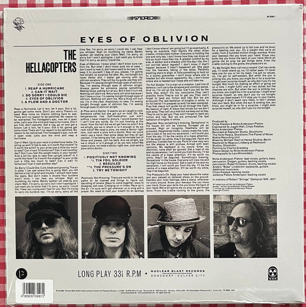 The Hellacopters : Eyes Of Oblivion (LP, Album, Ltd, Whi)