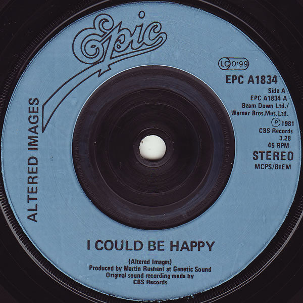 Altered Images : I Could Be Happy (7", Single, Cya)