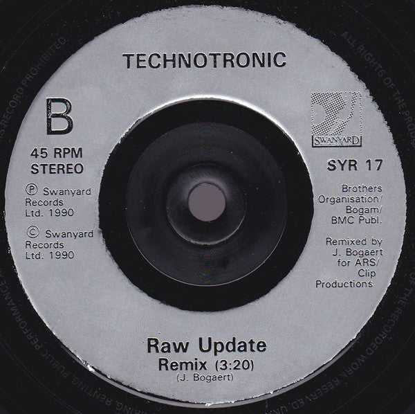 Technotronic : Megamix (7", Sil)