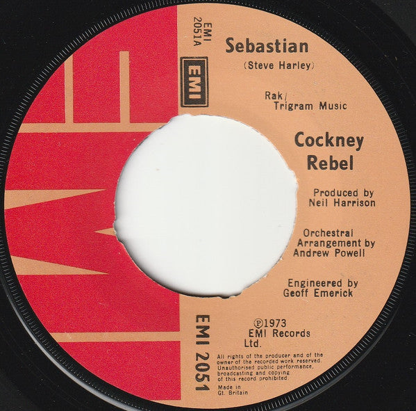 Cockney Rebel : Sebastian (7", Single, 4 P)