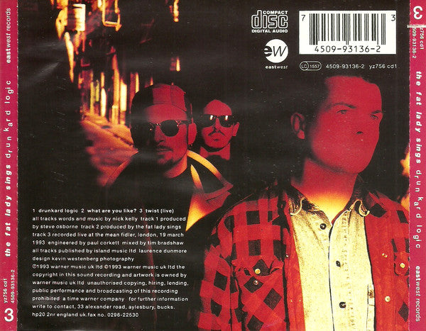 The Fat Lady Sings : Drunkard Logic (CD, Single)