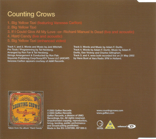 Counting Crows Featuring Vanessa Carlton : Big Yellow Taxi (CD, Maxi, Enh)