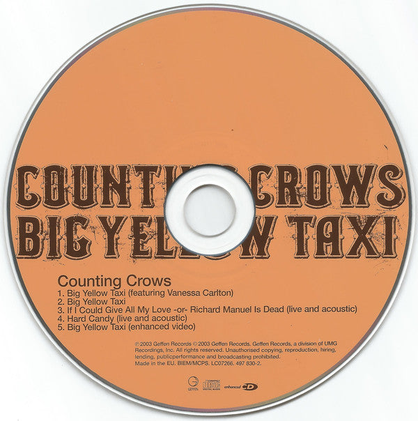 Counting Crows Featuring Vanessa Carlton : Big Yellow Taxi (CD, Maxi, Enh)