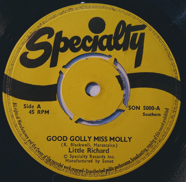 Little Richard : Good Golly Miss Molly / All Around The World (7", Mono, 4 p)