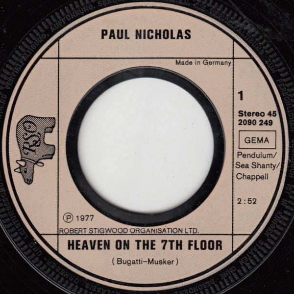 Paul Nicholas : Heaven On The 7th Floor (7", Single)