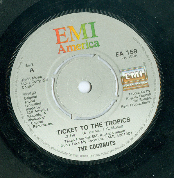 The Coconuts : Ticket To The Tropics (7", Single)