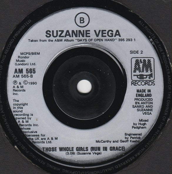 Suzanne Vega : Tired Of Sleeping (7", Single)
