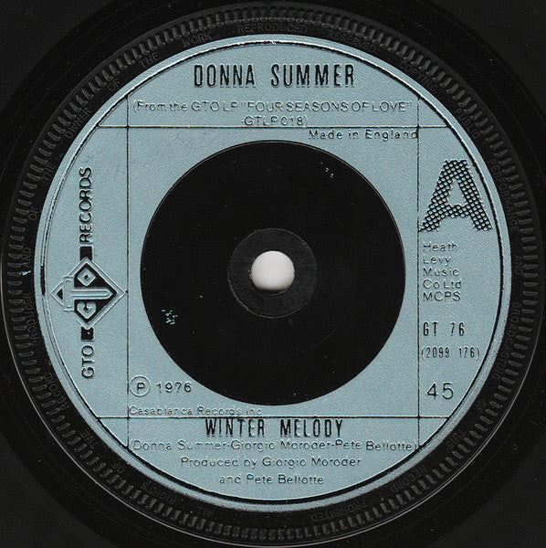 Donna Summer : Winter Melody (7", Single, Sol)