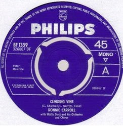 Ronnie Carroll : Clinging Vine (7", Mono)