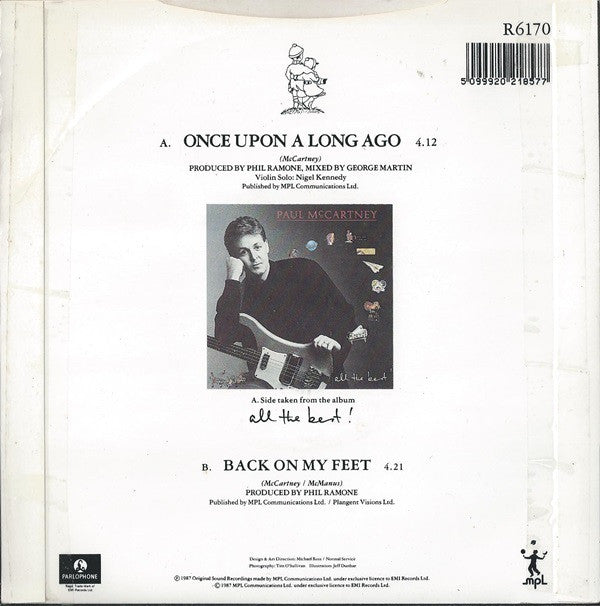 Paul McCartney : Once Upon A Long Ago (7", Single)