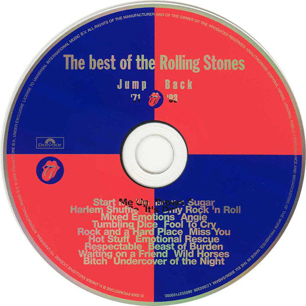 The Rolling Stones : Jump Back (The Best Of The Rolling Stones '71 - '93) (CD, Comp, RE, RM, Sup)