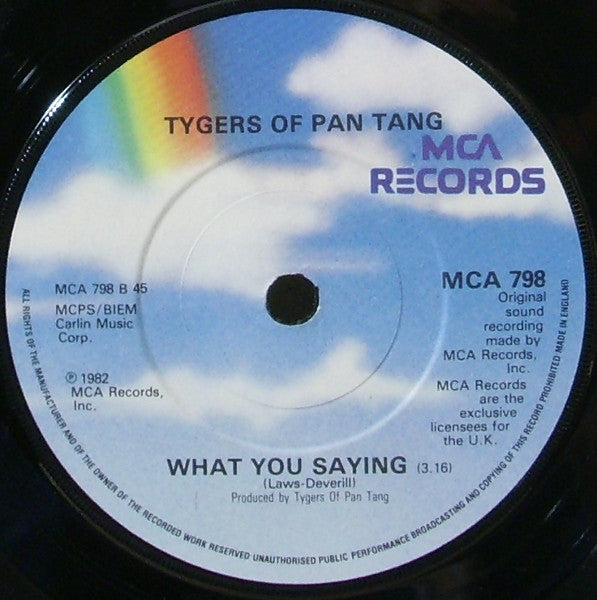 Tygers Of Pan Tang : Making Tracks (7")