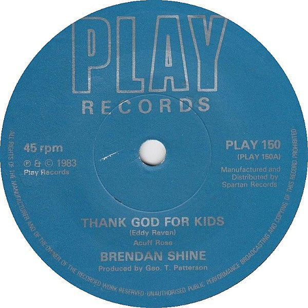 Brendan Shine : Thank God For Kids (7", Single)