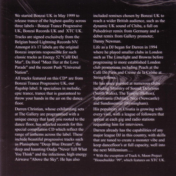 Various : Bonzai UK Meets The Gallery (CD, Comp, Mixed)