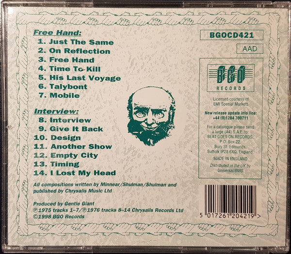 Gentle Giant : Free Hand / Interview (CD, Comp, RM)